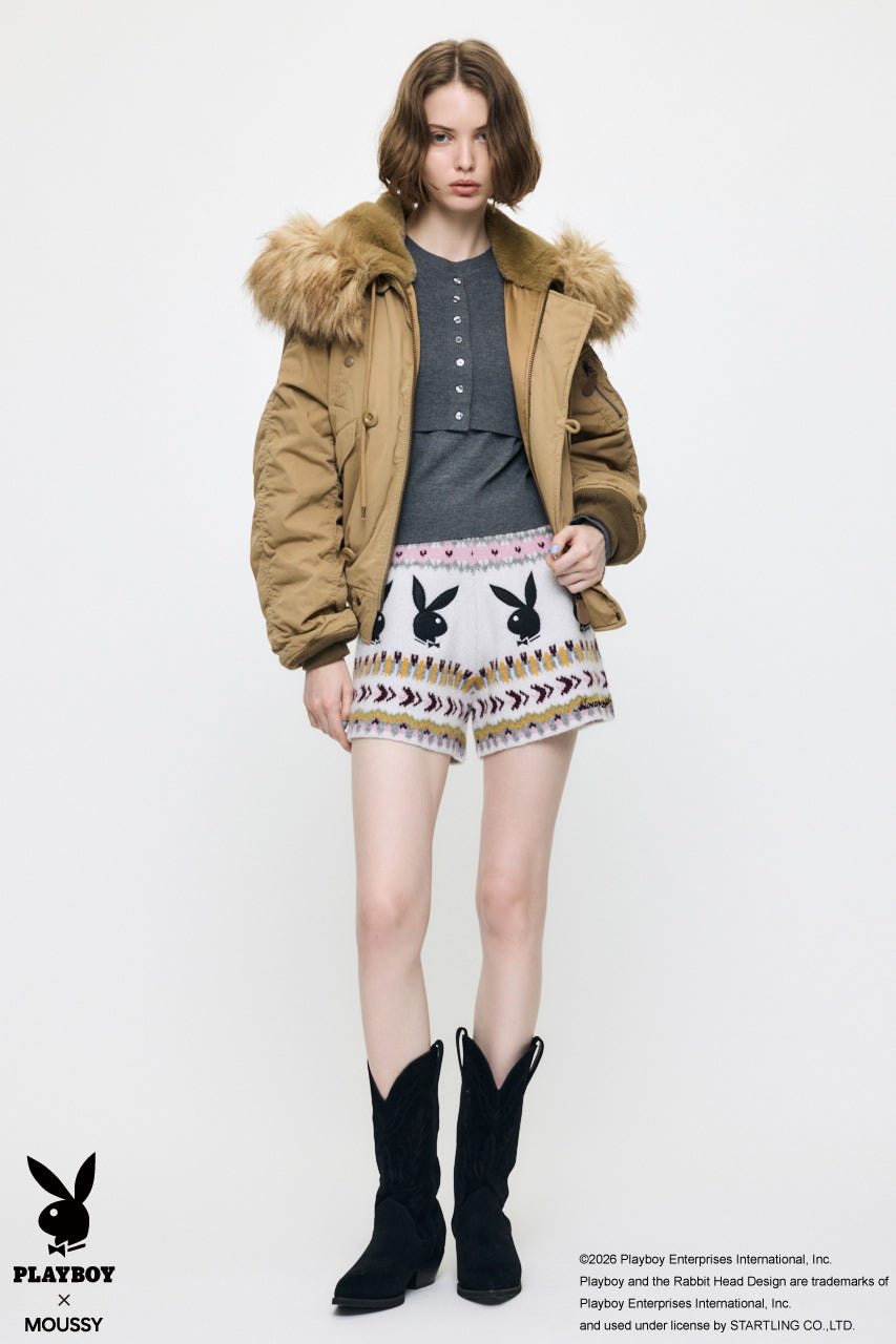 PB JACQUARD KNIT ショーツ O/WHT FREE