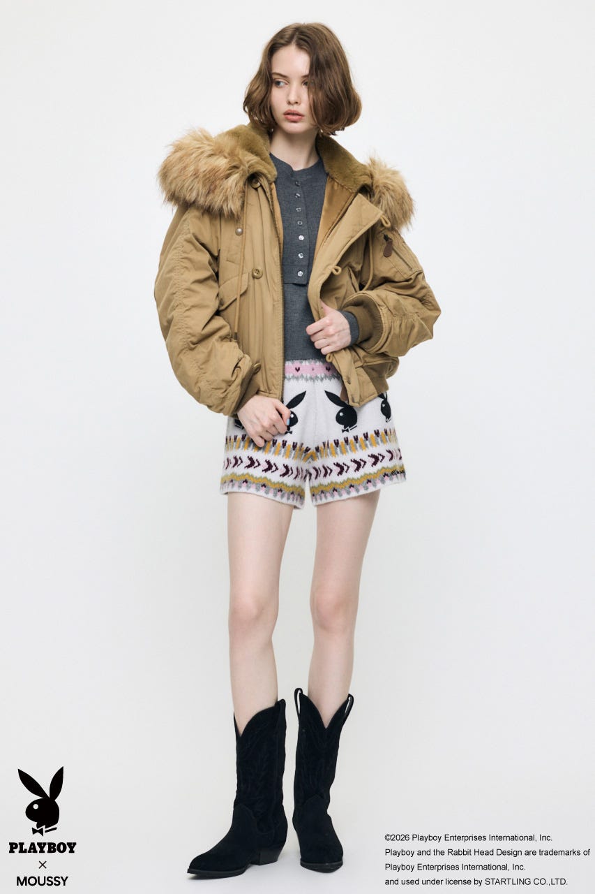 PB JACQUARD KNIT ショーツ O/WHT FREE