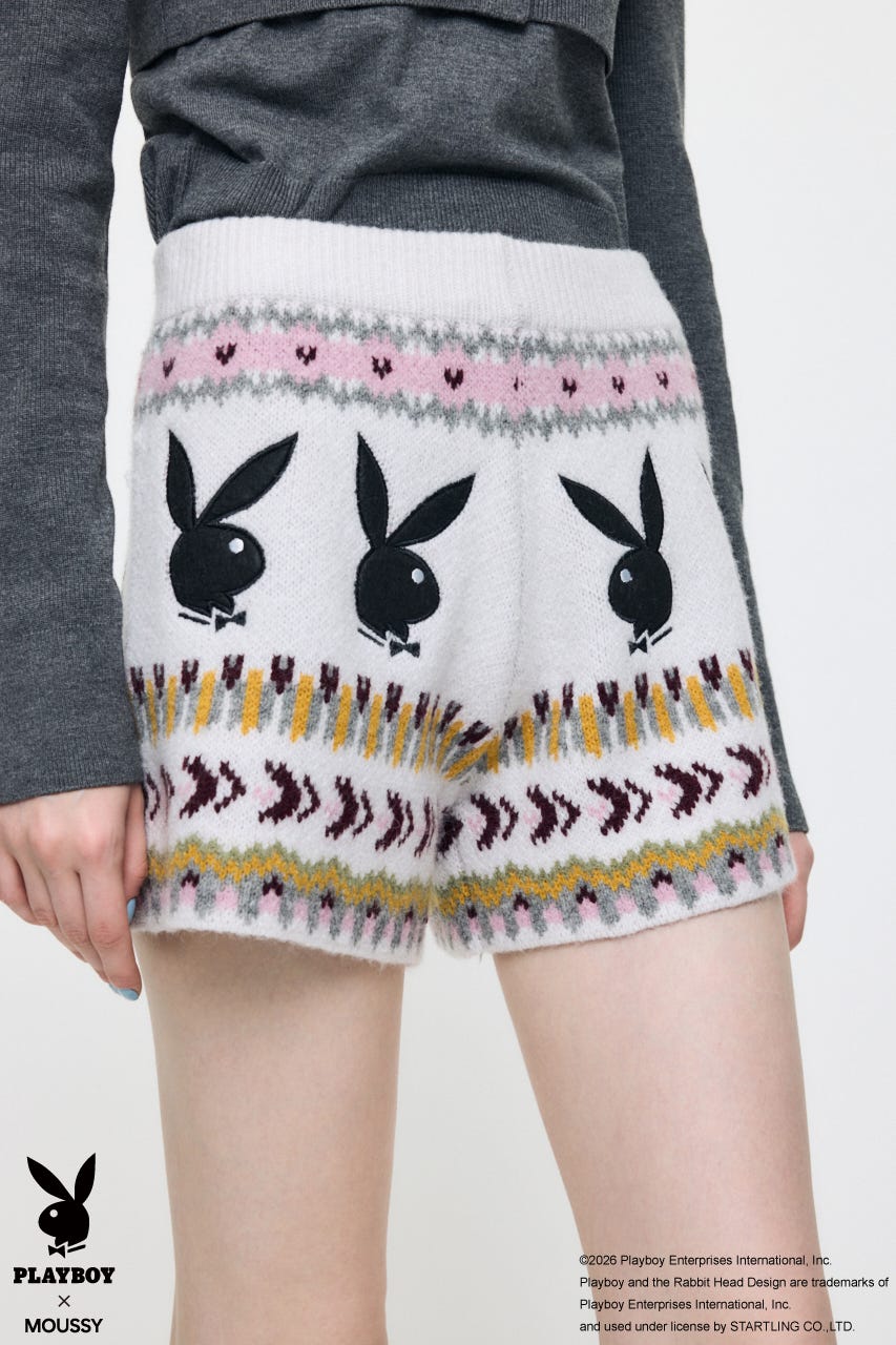 PB JACQUARD KNIT ショーツ O/WHT FREE