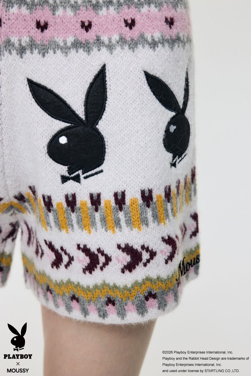 PB JACQUARD KNIT ショーツ O/WHT FREE