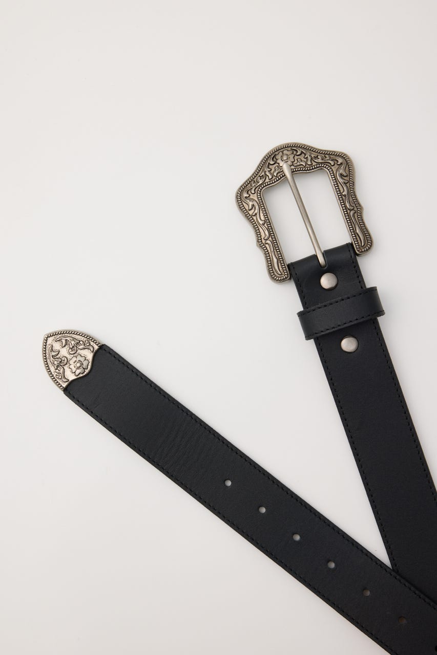 CURVED BUCKLE ベルト BLK FREE