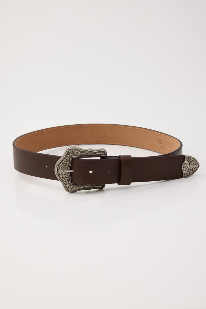 CURVED BUCKLE ベルト BRN FREE