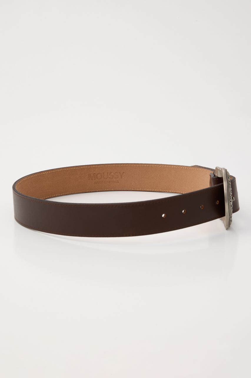 CURVED BUCKLE ベルト BRN FREE