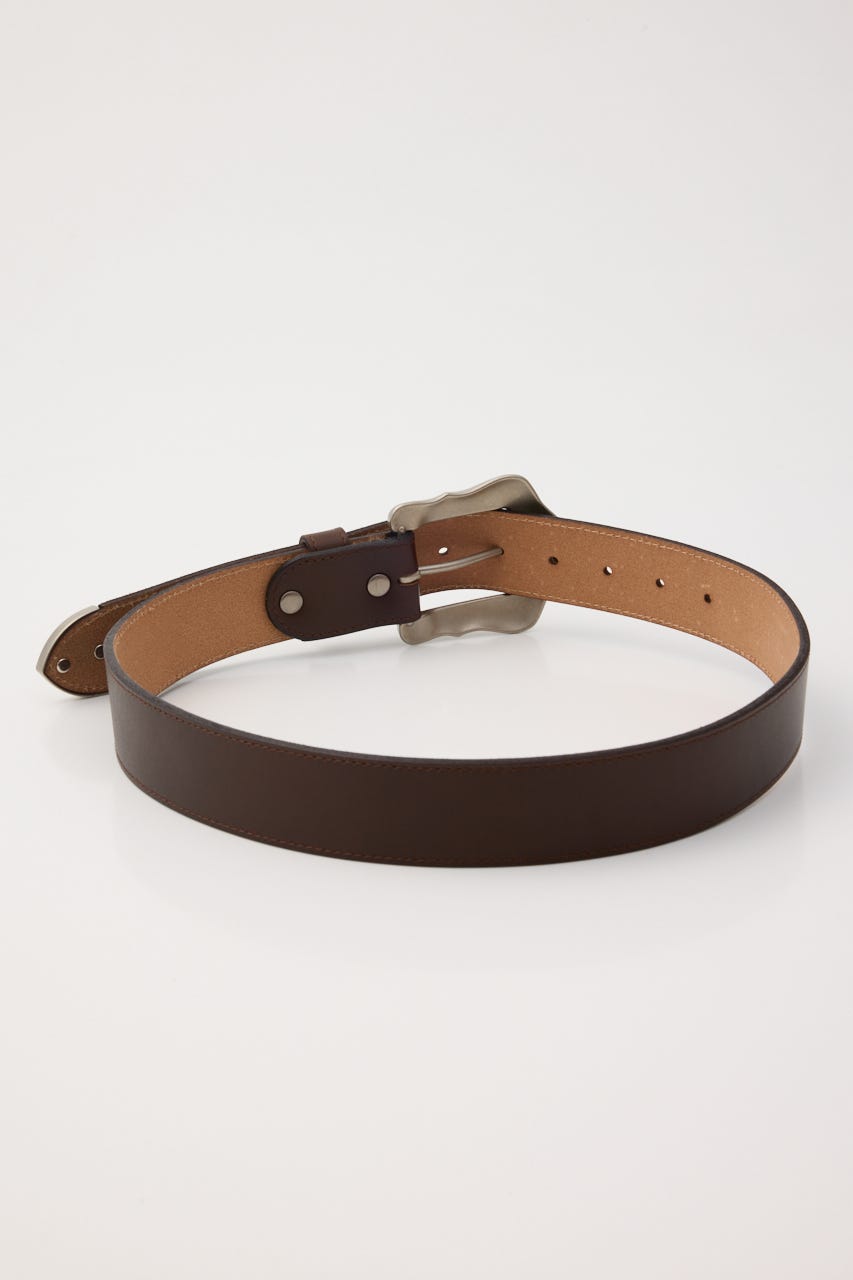 CURVED BUCKLE ベルト BRN FREE