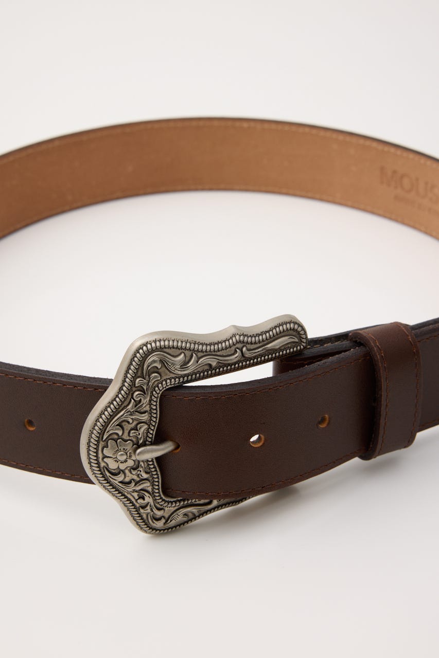 CURVED BUCKLE ベルト BRN FREE