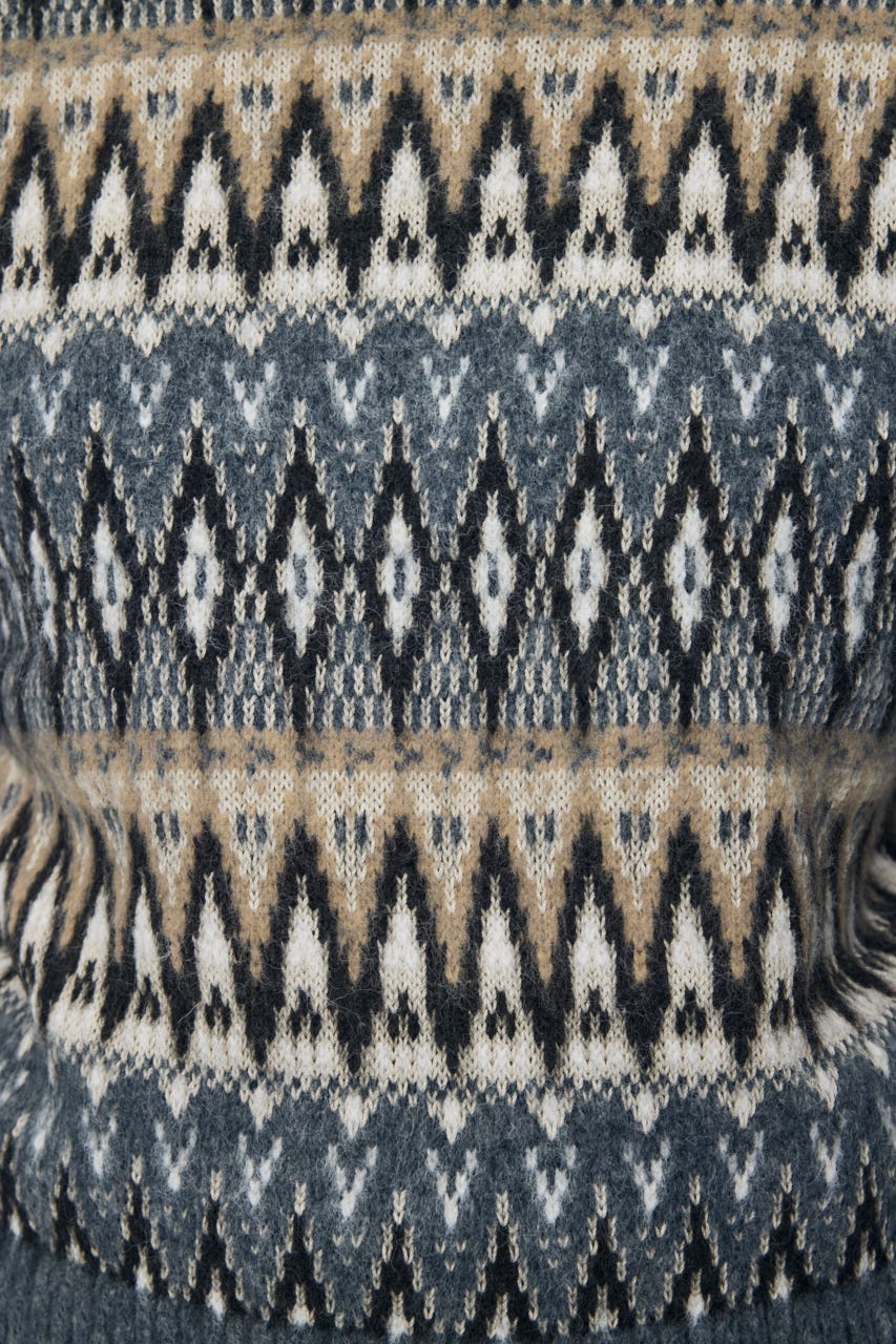 FAIR ISLE セーター GRY FREE