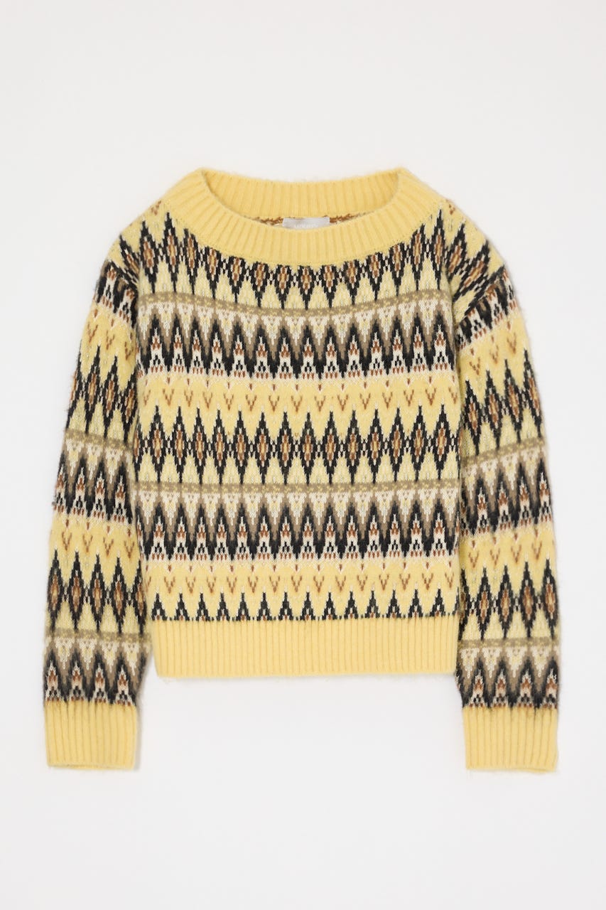 FAIR ISLE セーター YEL FREE