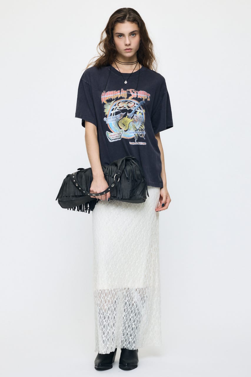 70S MUSIC FEST TEE L/BLK FREE