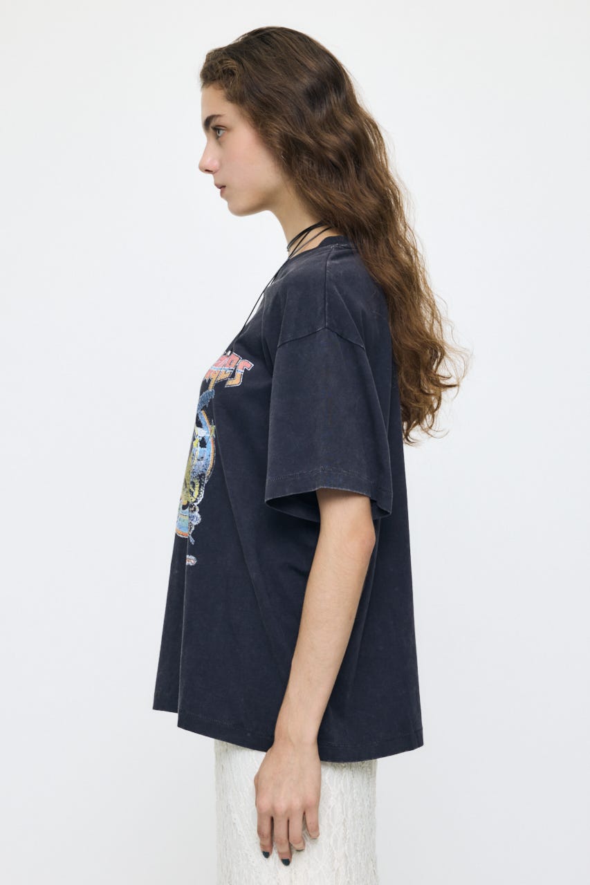 70S MUSIC FEST TEE L/BLK FREE