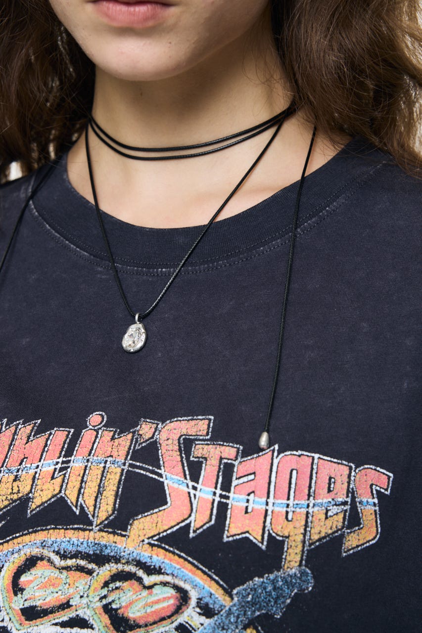 70S MUSIC FEST TEE L/BLK FREE