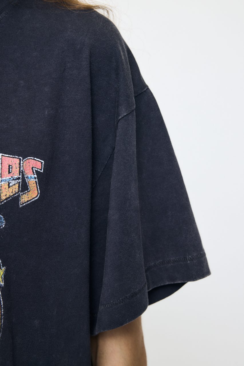 70S MUSIC FEST TEE L/BLK FREE