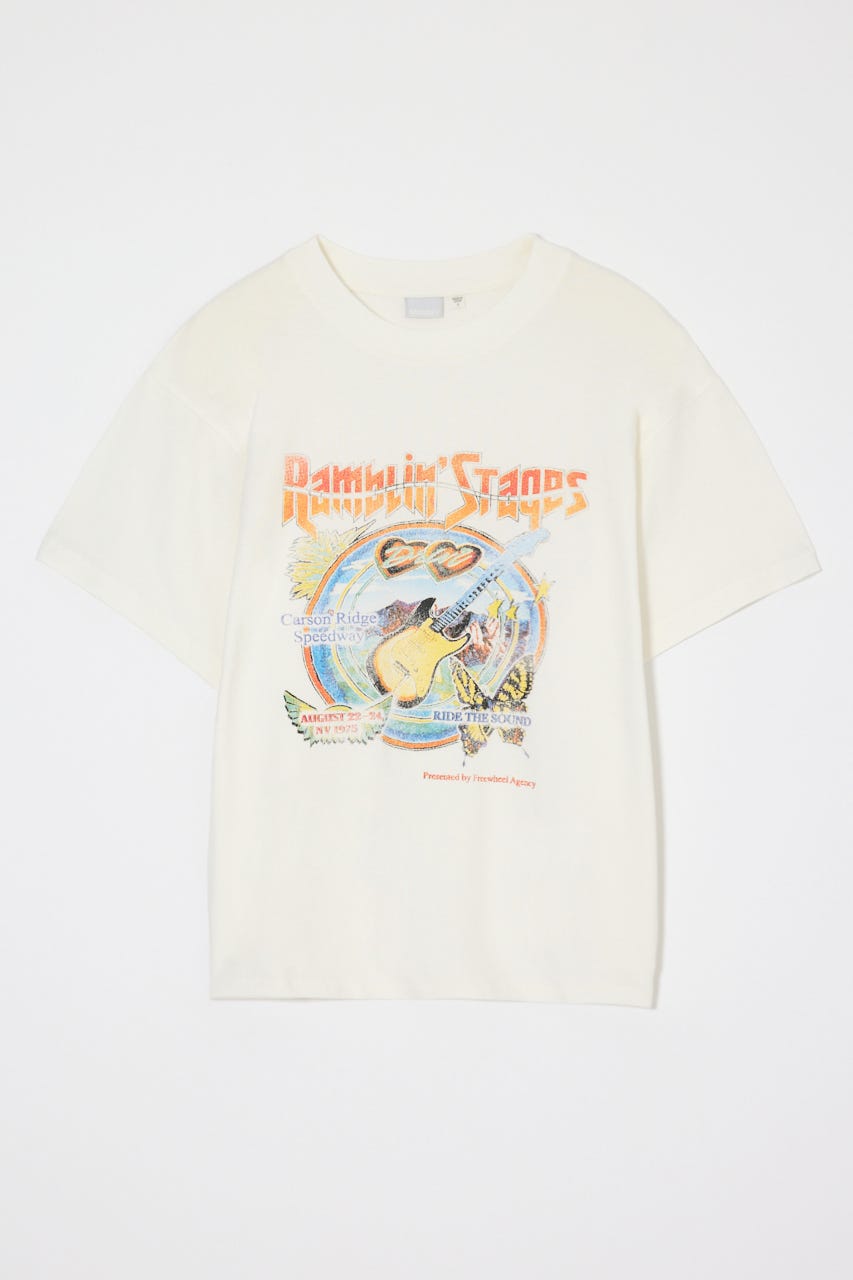 70S MUSIC FEST TEE WHT FREE