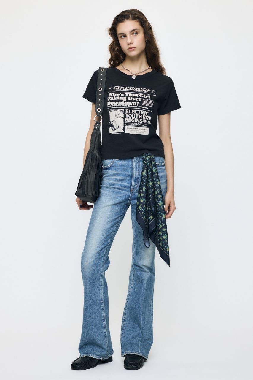 EXTRA NEWS PAPER TEE BLK FREE