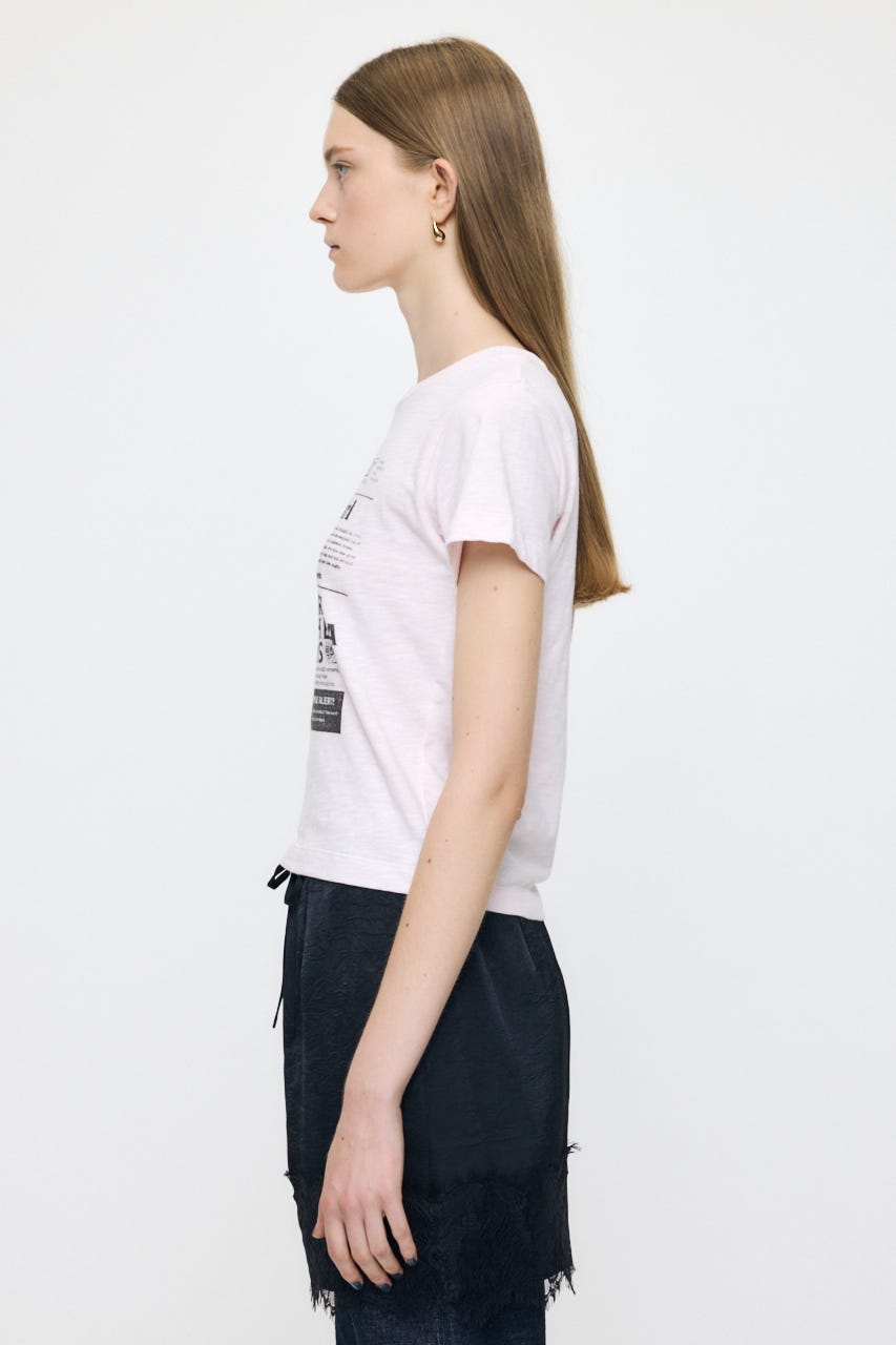 EXTRA NEWS PAPER TEE L/PNK FREE