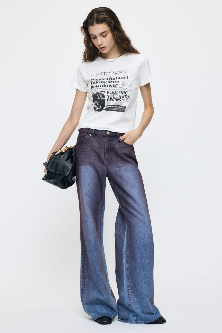 EXTRA NEWS PAPER TEE O/WHT FREE