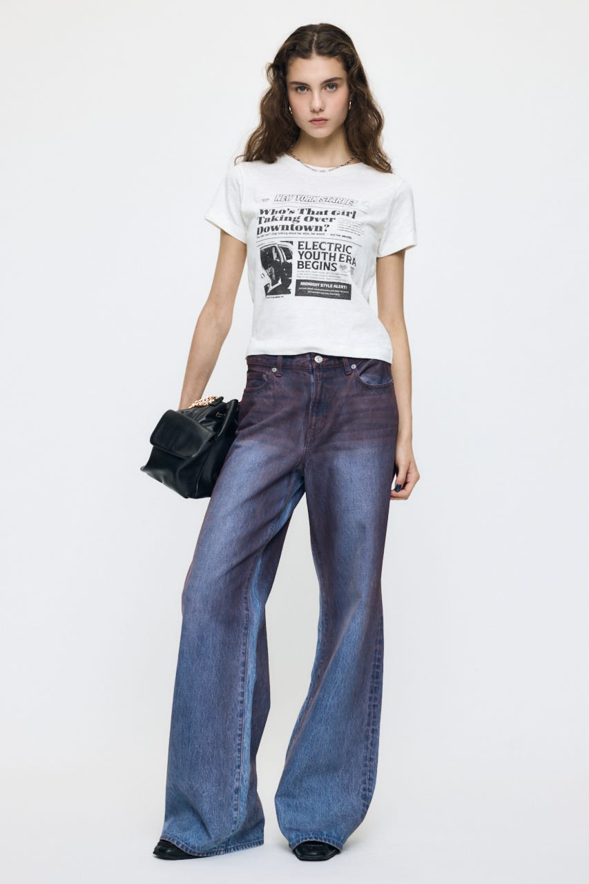 EXTRA NEWS PAPER TEE O/WHT FREE