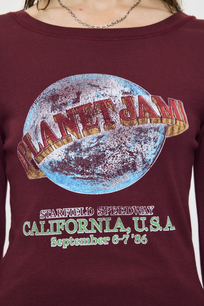 PLANET JAM L/S Tシャツ RED FREE