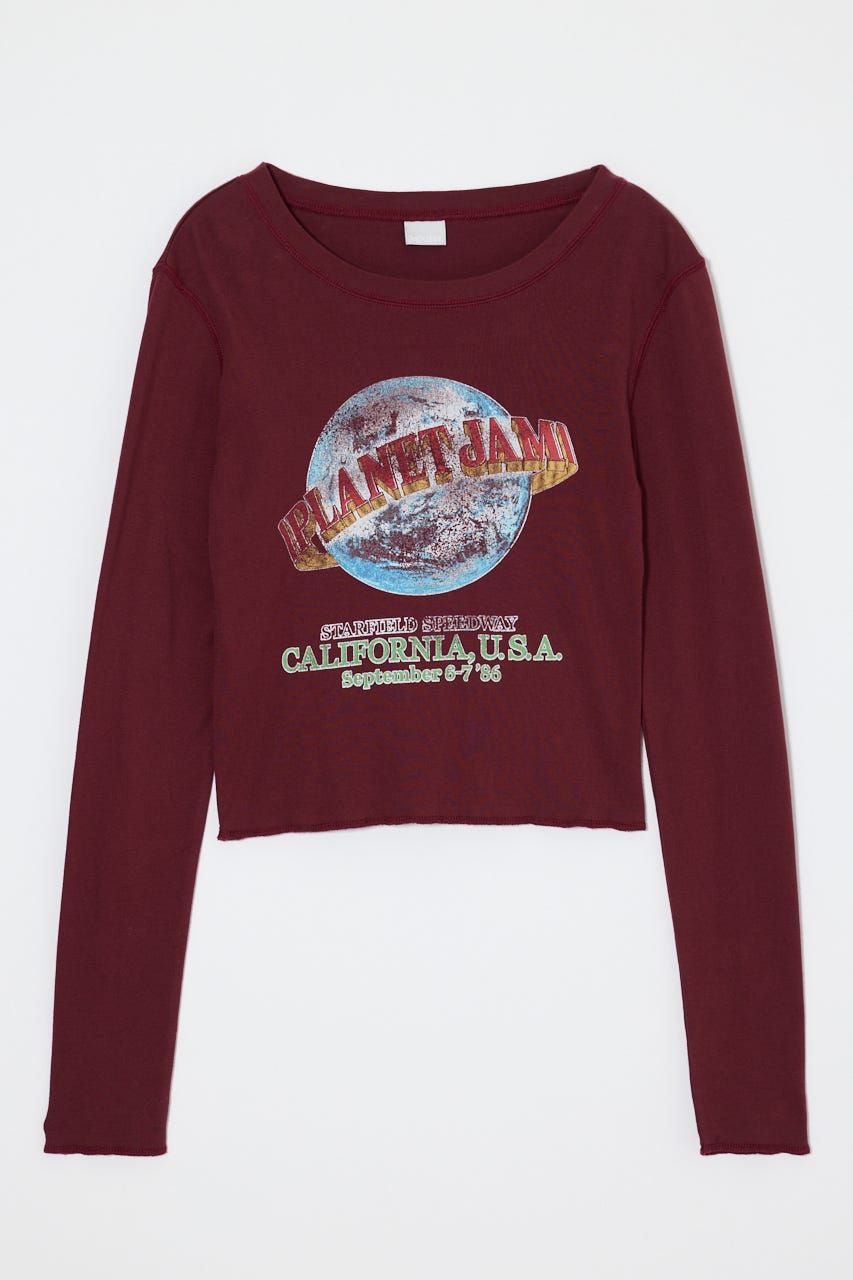 PLANET JAM L/S Tシャツ RED FREE