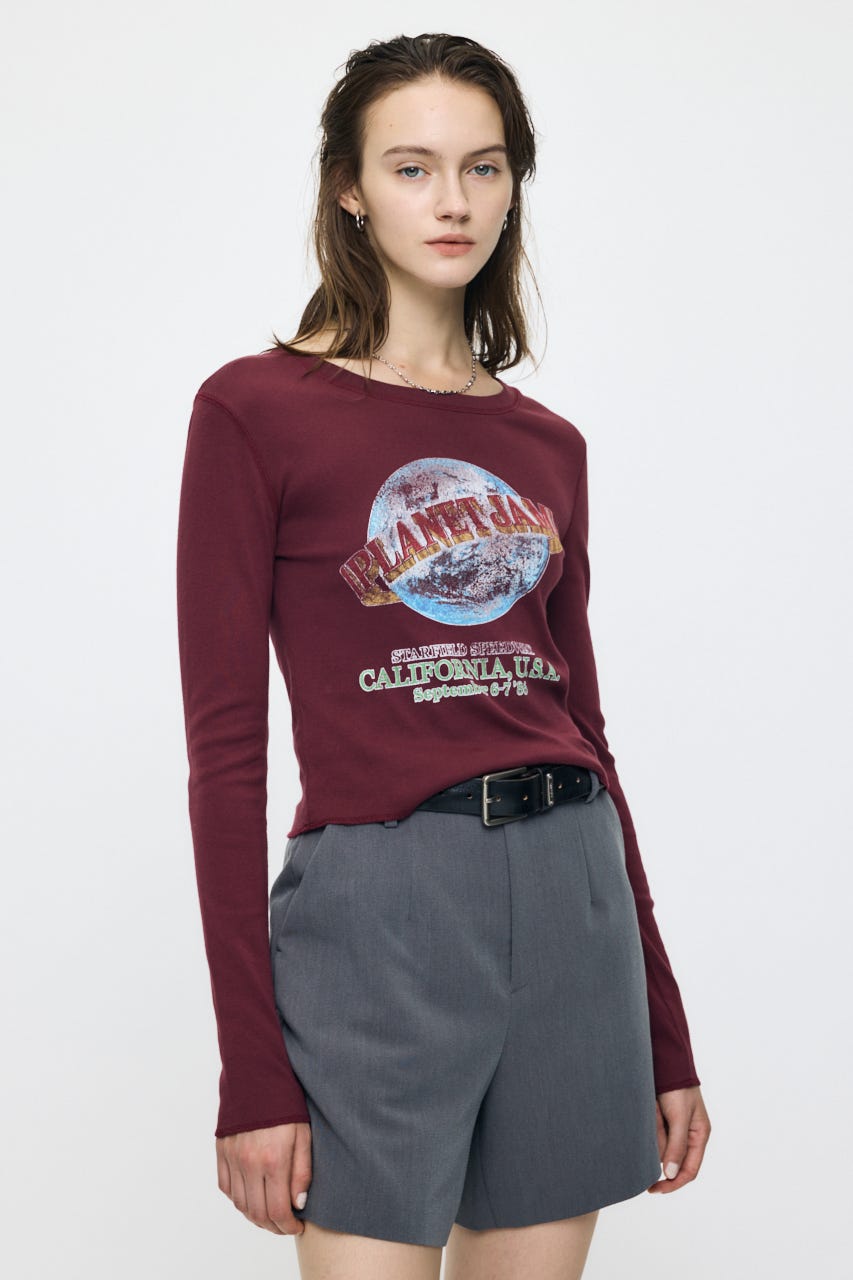 PLANET JAM L/S Tシャツ RED FREE