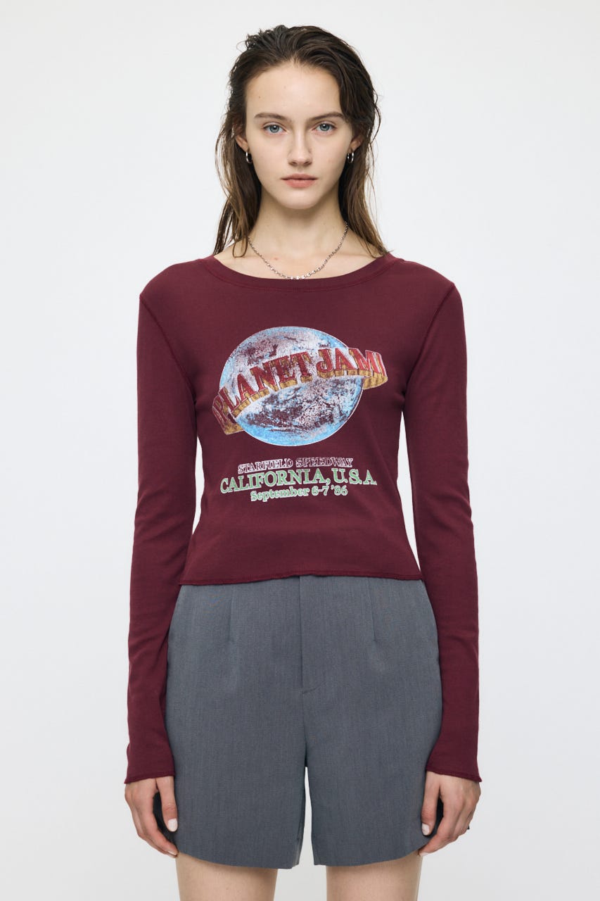 PLANET JAM L/S Tシャツ RED FREE