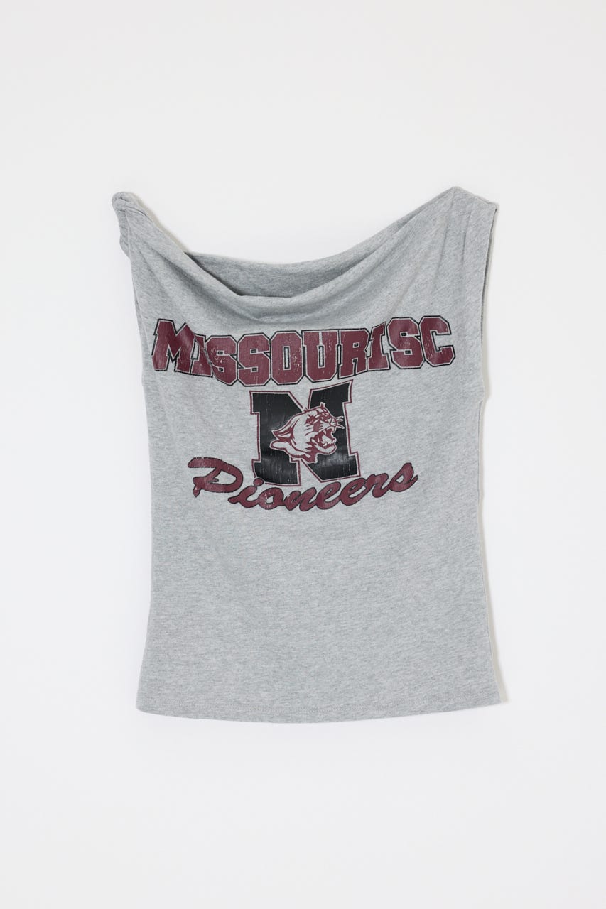 ASYMMETRY COLLEGE タンク T.GRY FREE