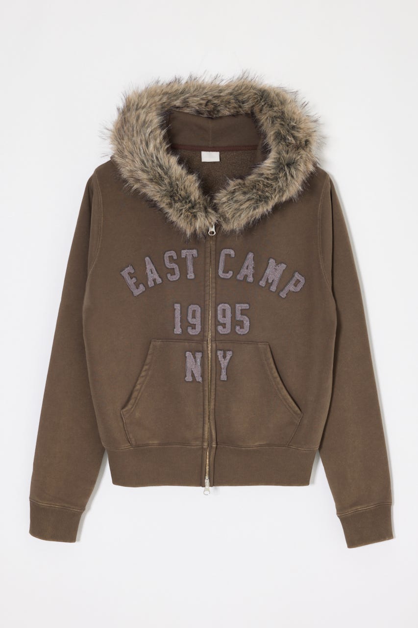 FUR ZIP フーディ BRN FREE