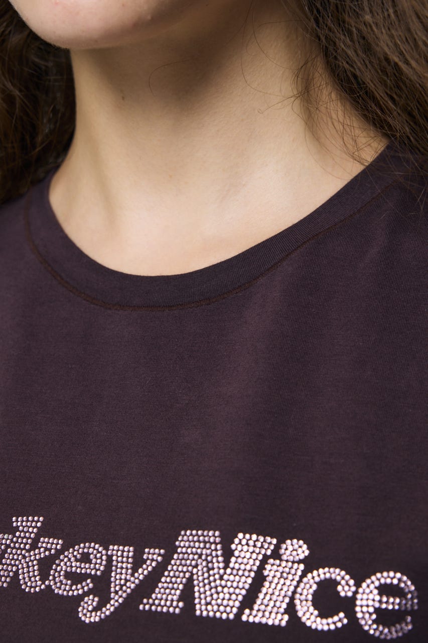 LOWKEY NICE BLING TEE BRN FREE