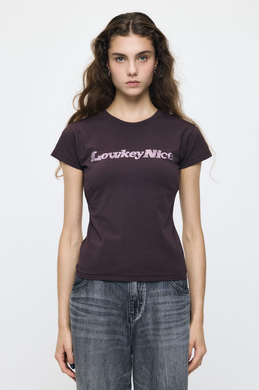 LOWKEY NICE BLING TEE BRN FREE