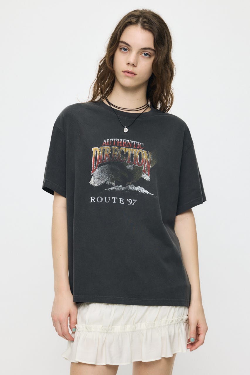 VINTAGE EAGLE TEE L/BLK FREE