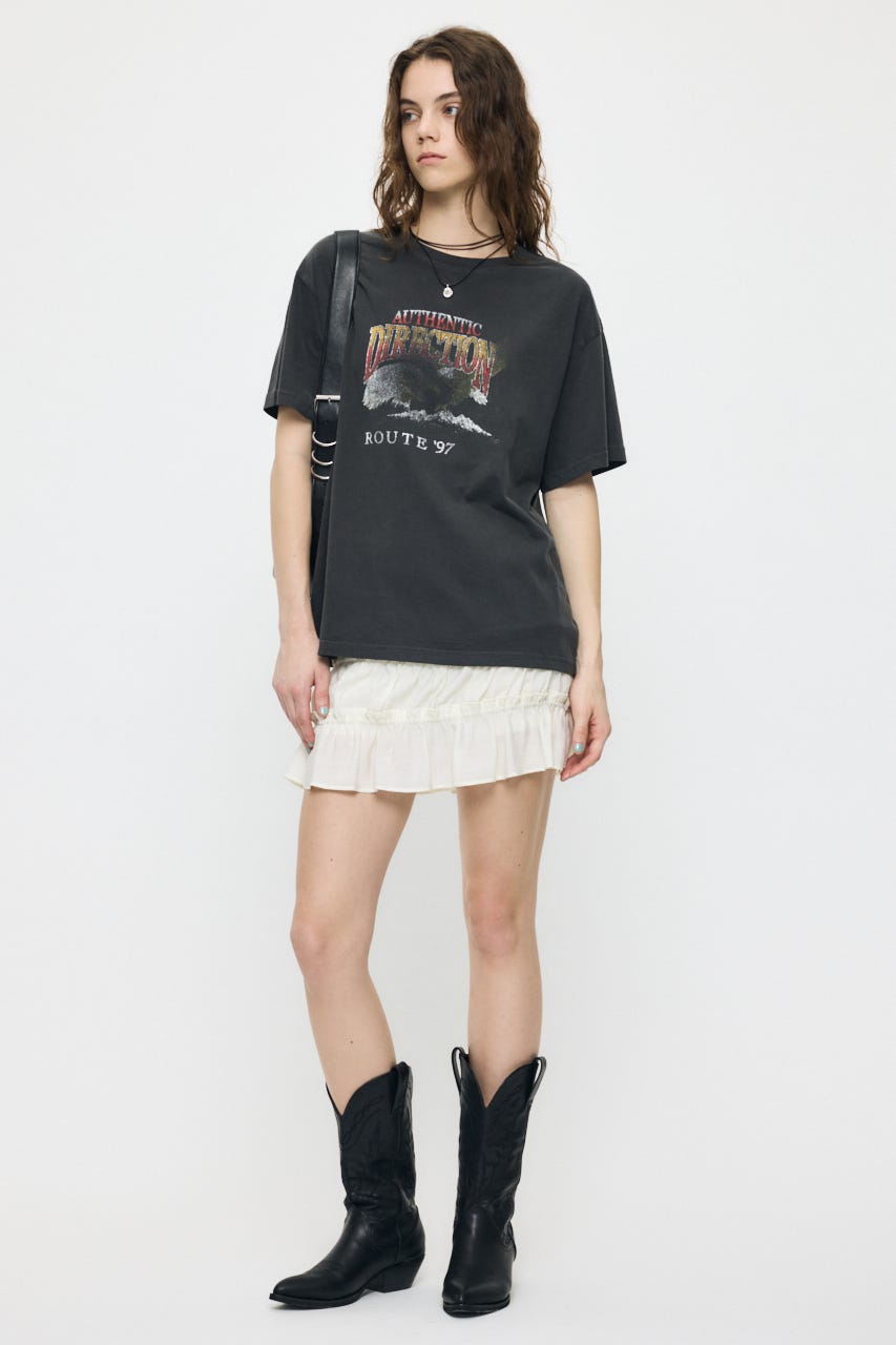 VINTAGE EAGLE TEE L/BLK FREE