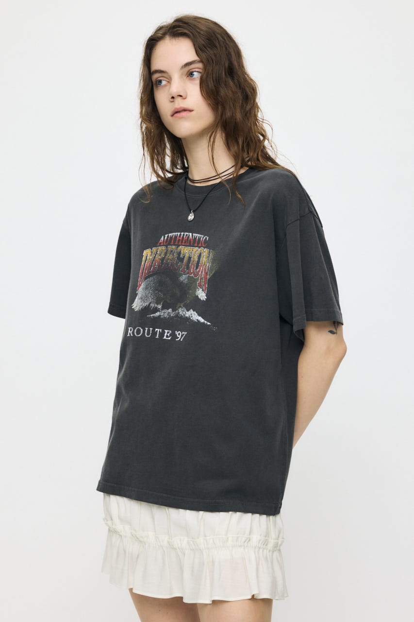 VINTAGE EAGLE TEE L/BLK FREE