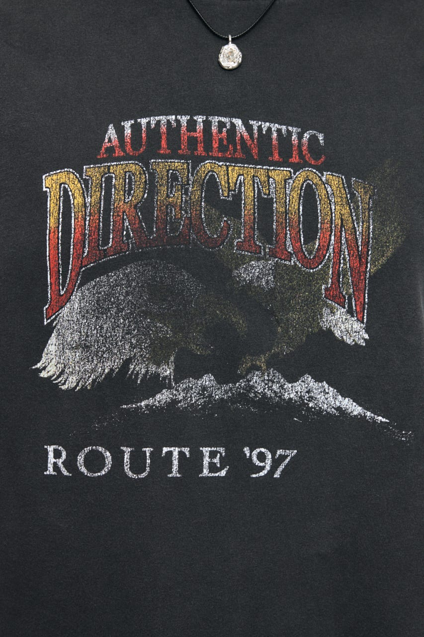 VINTAGE EAGLE TEE L/BLK FREE