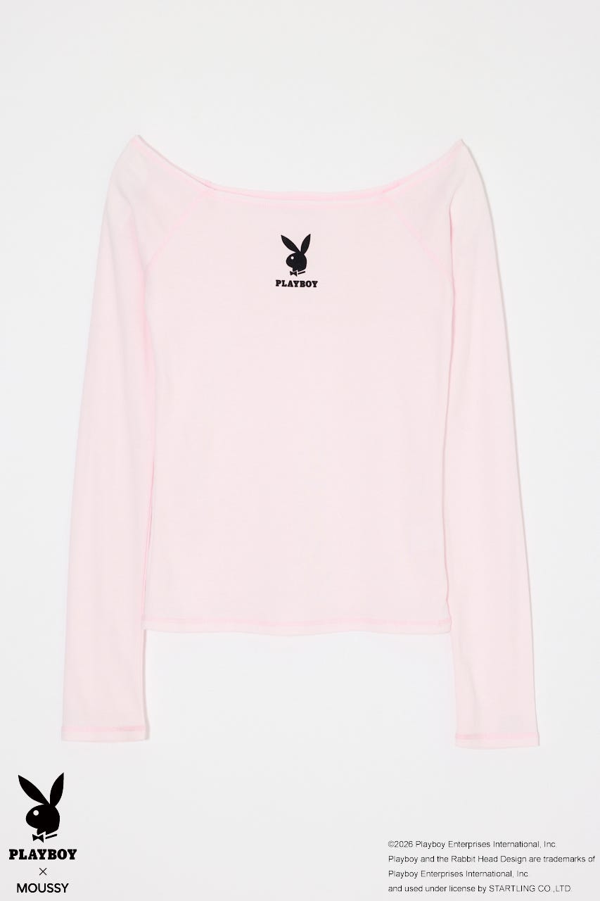 PB OFF SHOULDER L/S TEE L/PNK FREE