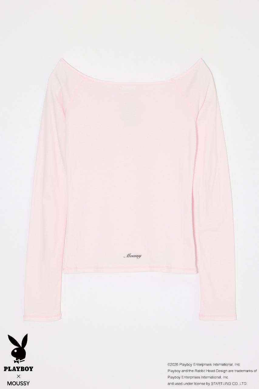 PB OFF SHOULDER L/S TEE L/PNK FREE