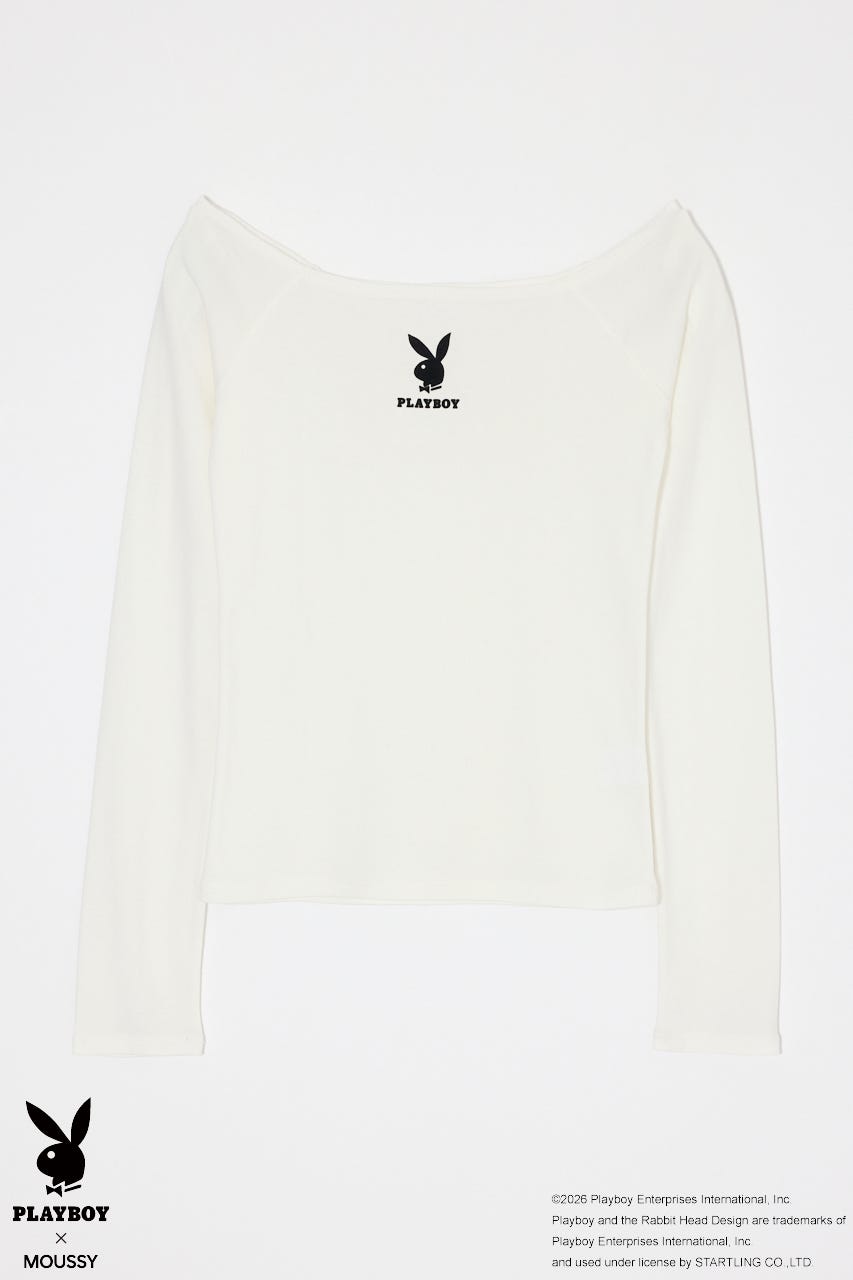 PB OFF SHOULDER L/S TEE WHT FREE