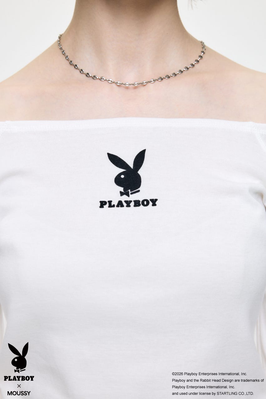 PB OFF SHOULDER L/S TEE WHT FREE