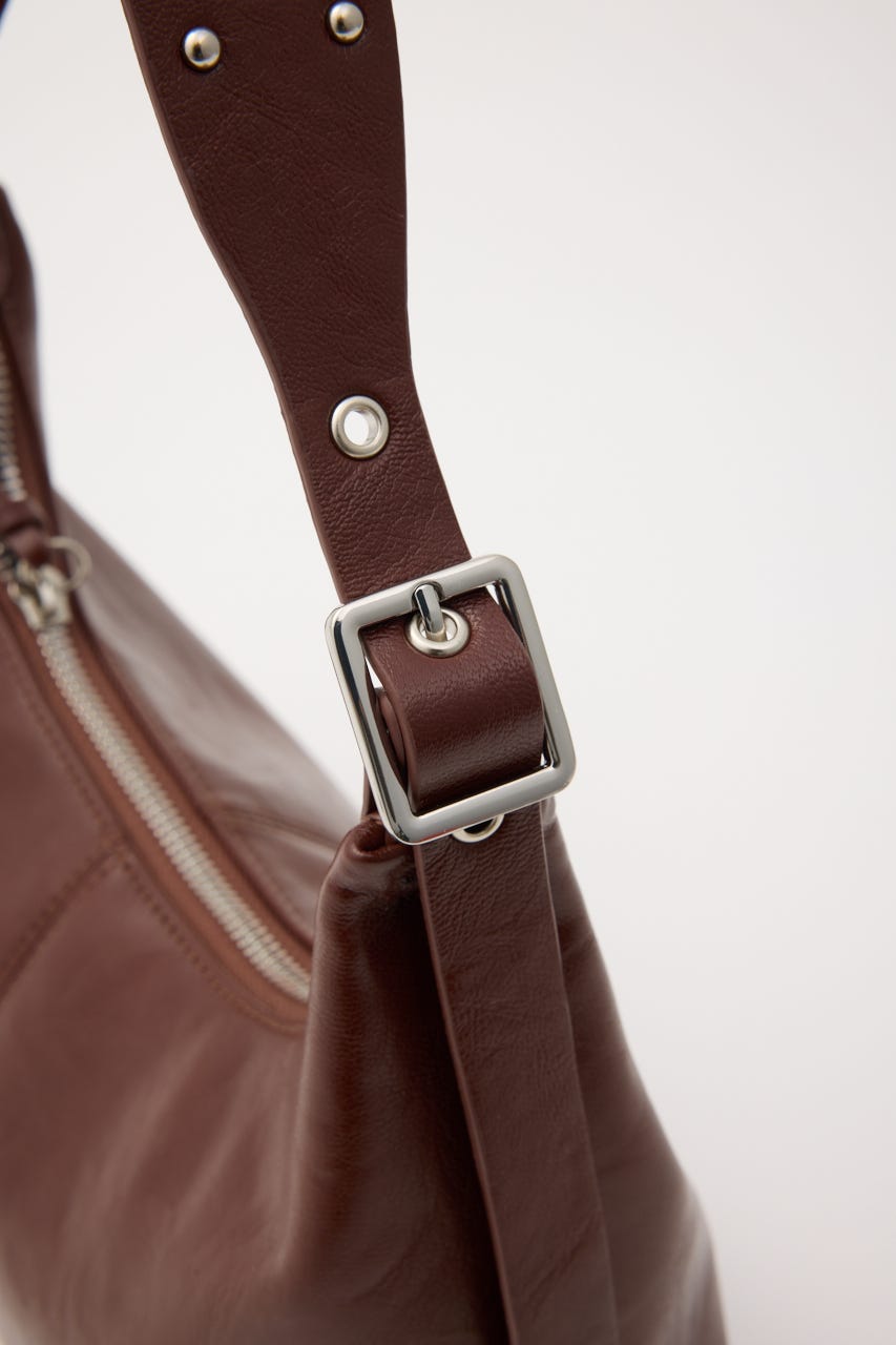 STUDS HANDLE バッグ BRN FREE