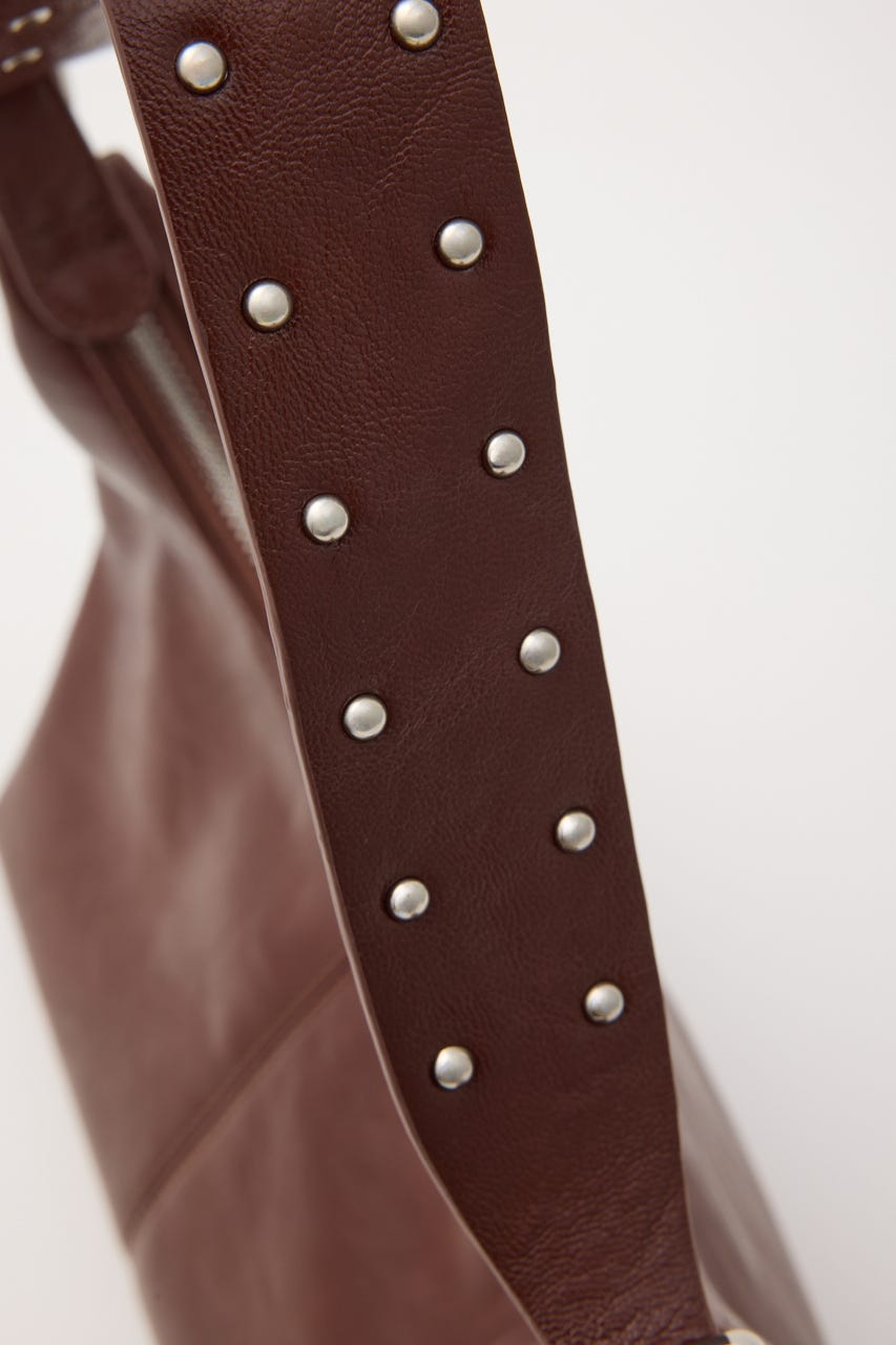 STUDS HANDLE バッグ BRN FREE
