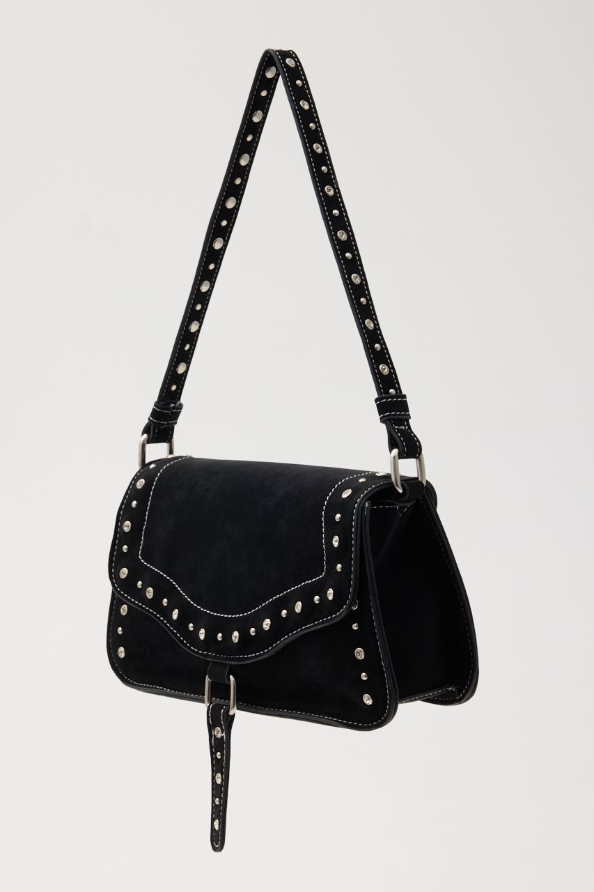 JEWEL STUDS SHOUDER バッグ BLK FREE
