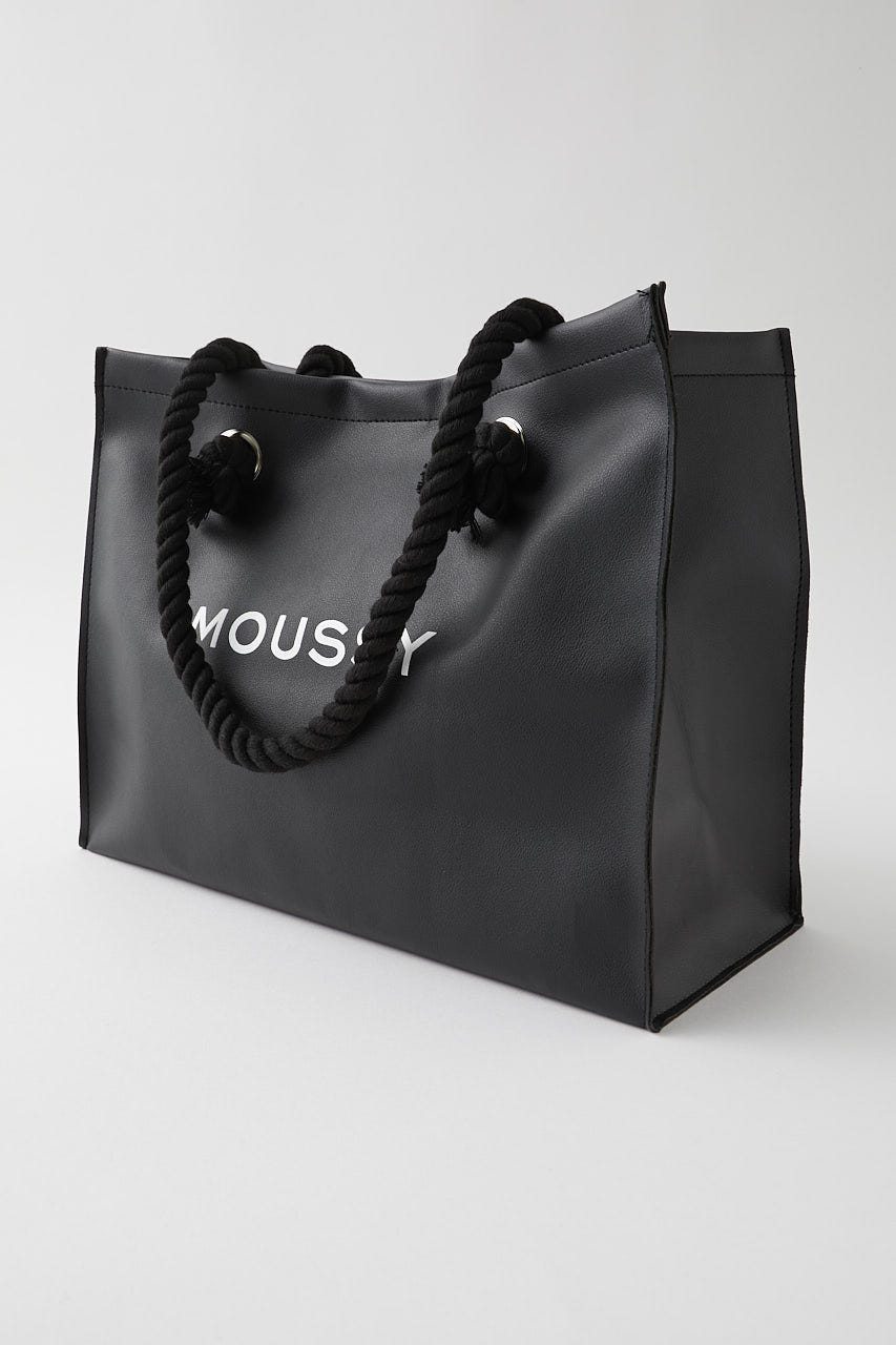 MOUSSY F/L SHOPPER バッグ BLK FREE
