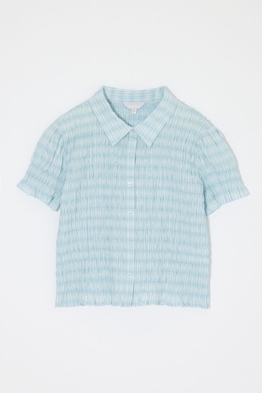 PLAID SHIRRING シャツ