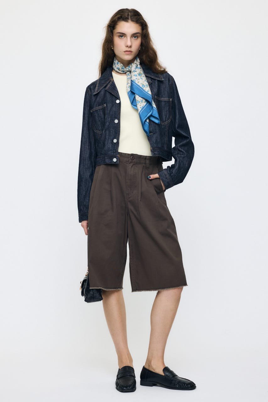 FLOWER PATTERN スカーフ BEG FREE