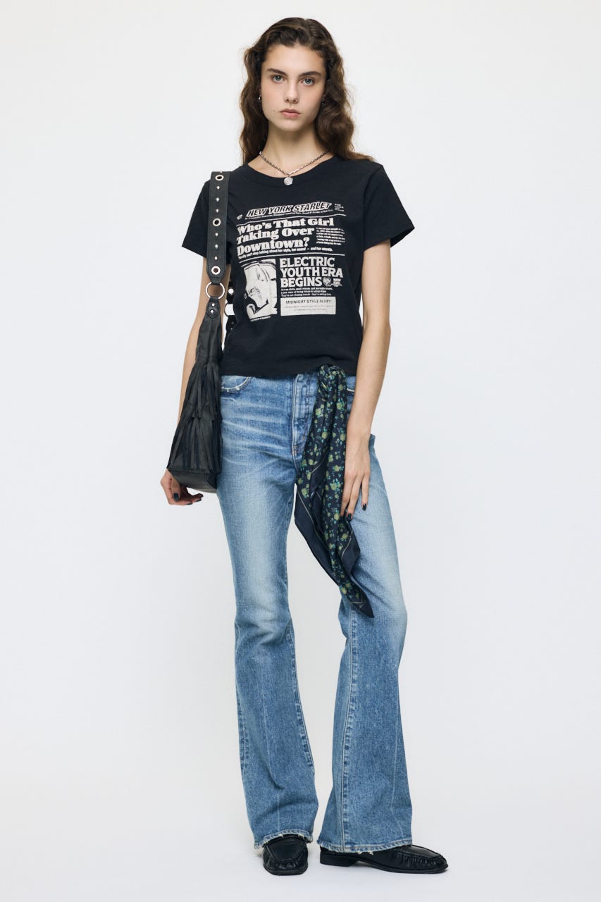 FLOWER PATTERN スカーフ BLK FREE