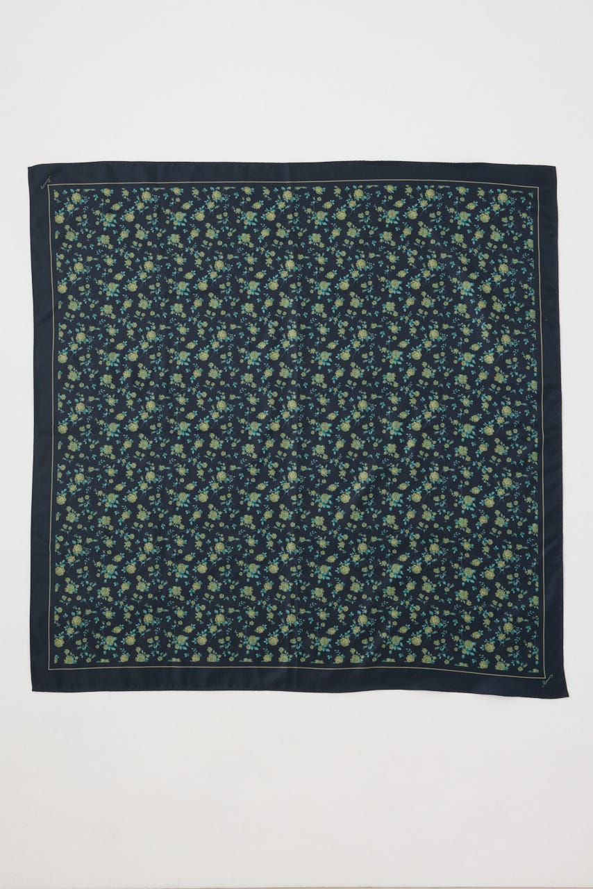 FLOWER PATTERN スカーフ BLK FREE