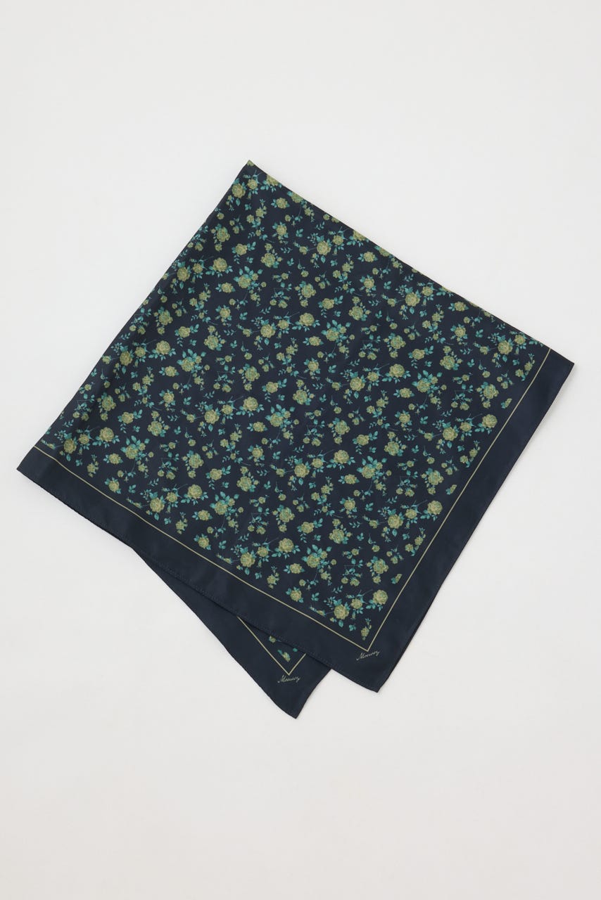 FLOWER PATTERN スカーフ BLK FREE