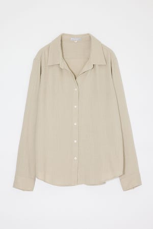 LINEN BLEND BASIC シャツ