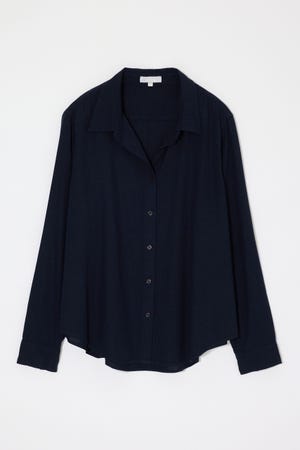 LINEN BLEND BASIC シャツ