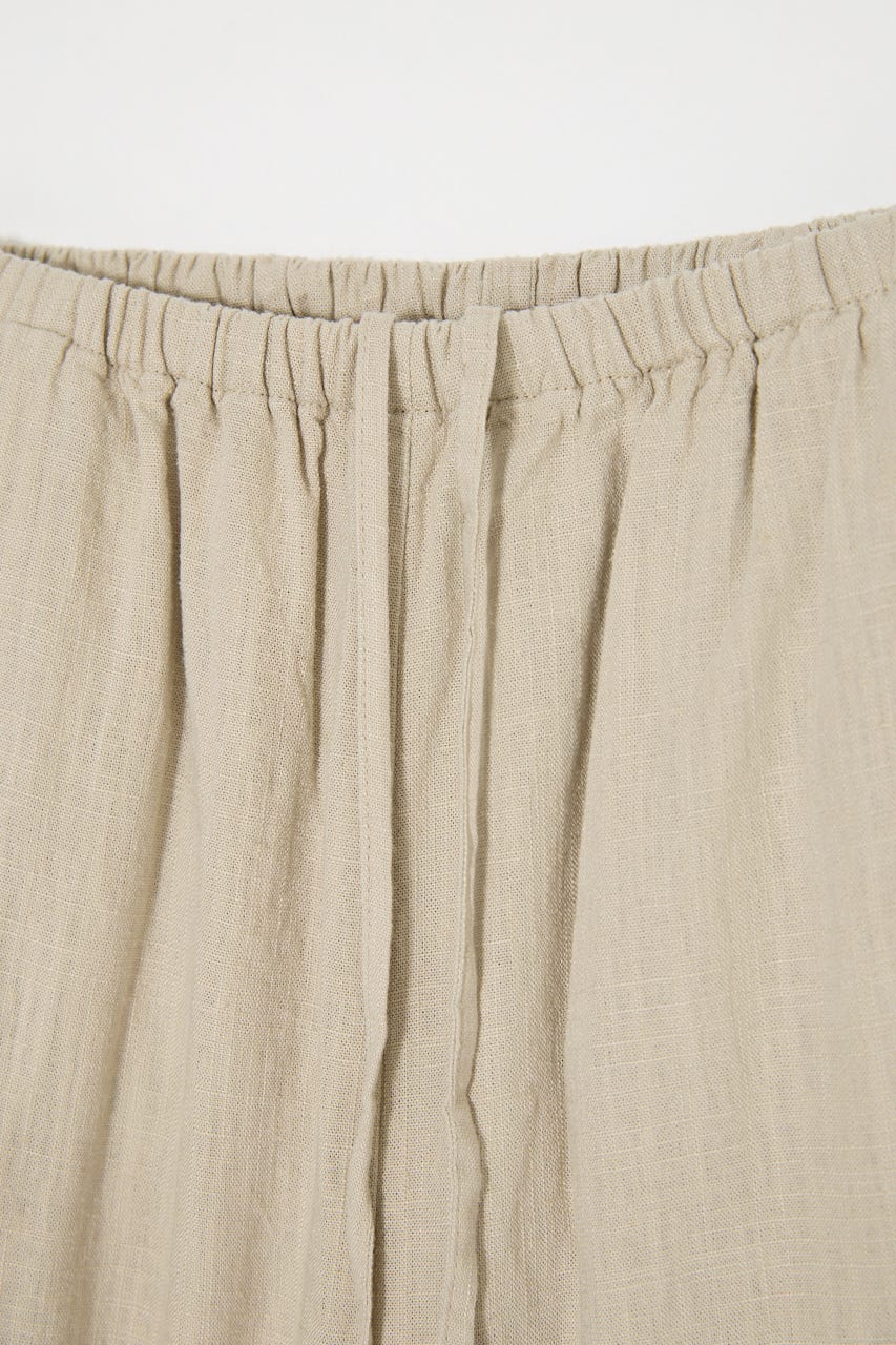 LINEN BLEND RELAX WIDE パンツ BEG 1