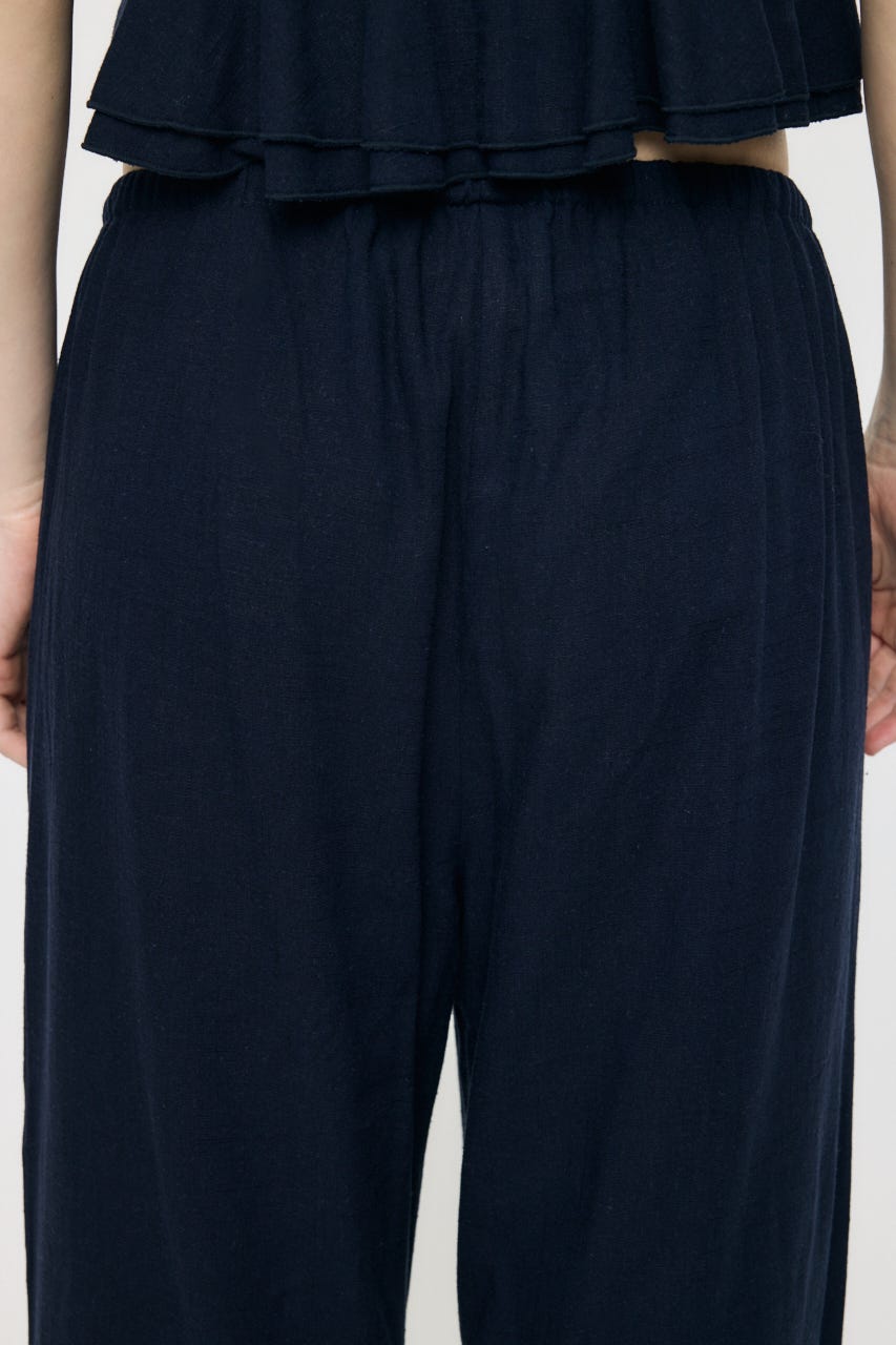LINEN BLEND RELAX WIDE パンツ NVY 1
