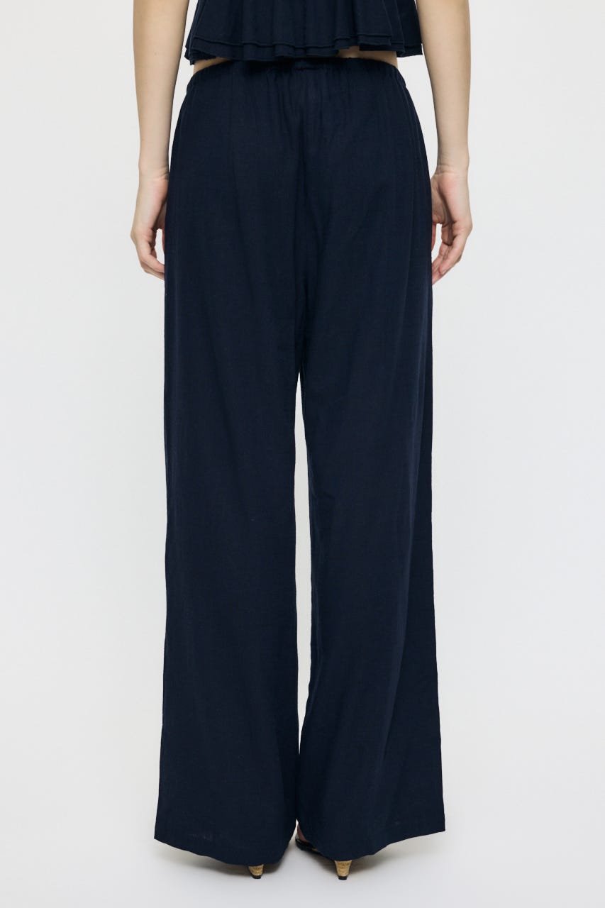 LINEN BLEND RELAX WIDE パンツ NVY 1